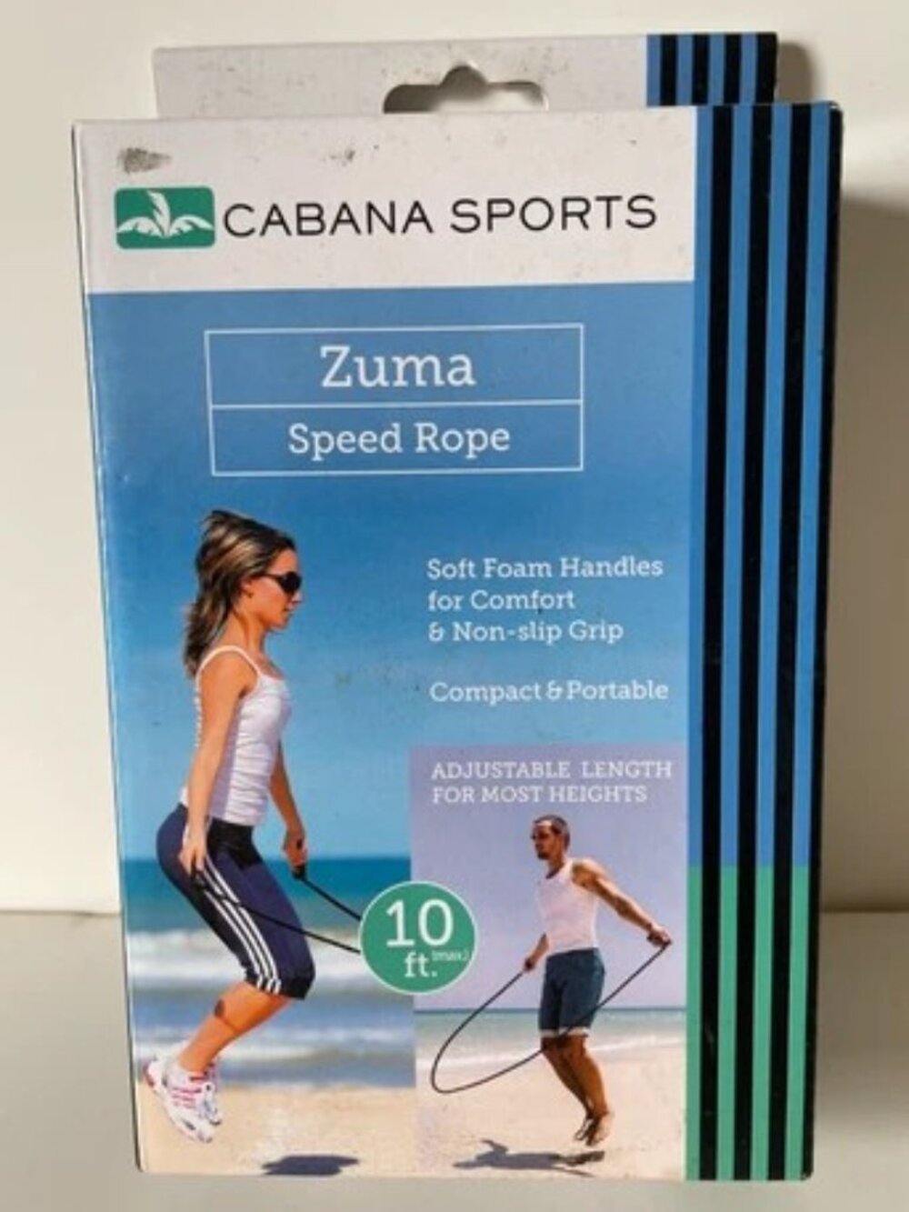 Cabana Sports Zuma Speed Outdoor Jump Rope 10 ft adjustable NEW
